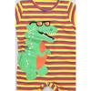 Summer Baby Baby Combed 100 %cotton Striped Dino Printed Bottom With Skhpit Jumpsuit 11005