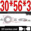 201 Stainless Steel Flat Washer Shim, GB97, Sizes M3 to M30