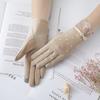 Damen Sonnenschutzhandschuhe Neue Frühling und Sommer Fahrhandschuhe Spitze Schleife Reiten Rutschfest Dünne Touchscreen-Handschuhe