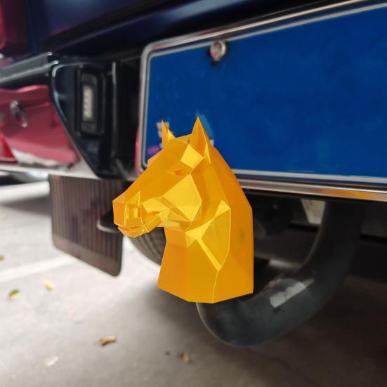 Trailer Hitch Cover Horse Design Durable Trailer Hitch Ball Cover Truck Enthusiasts Weather Resistant Humorous Car Accessory