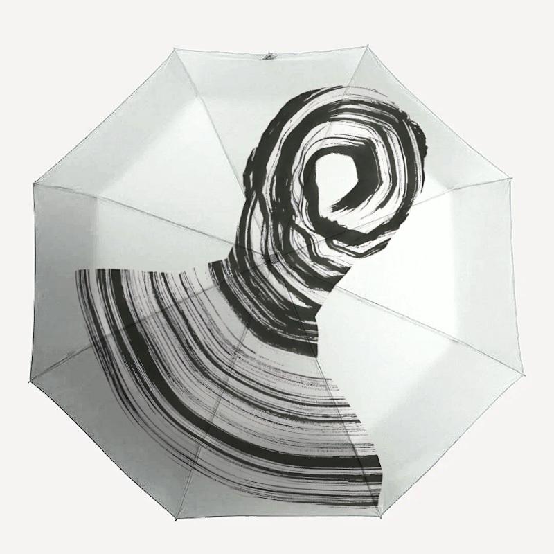 1 шт. Абстрактная форма Автоматический открывающийся/закрывающийся зонт Компактный складной зонт, Всесезонный портативный зонт для женщин/мужчин F1124328