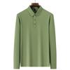 STORN Men's Fashion Waffle Solid Long Sleeved Polo Shirt Summer Breathable Comfortable Top
