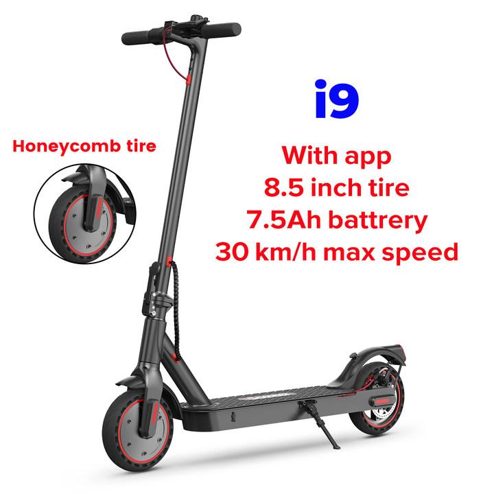 IScooter i9 Trottinette Électrique Pliable Moteur 350W Batterie 36V7.5Ah Vitesse Max 30km/h Pneu Nid d'Abeille 8.5 Pouces