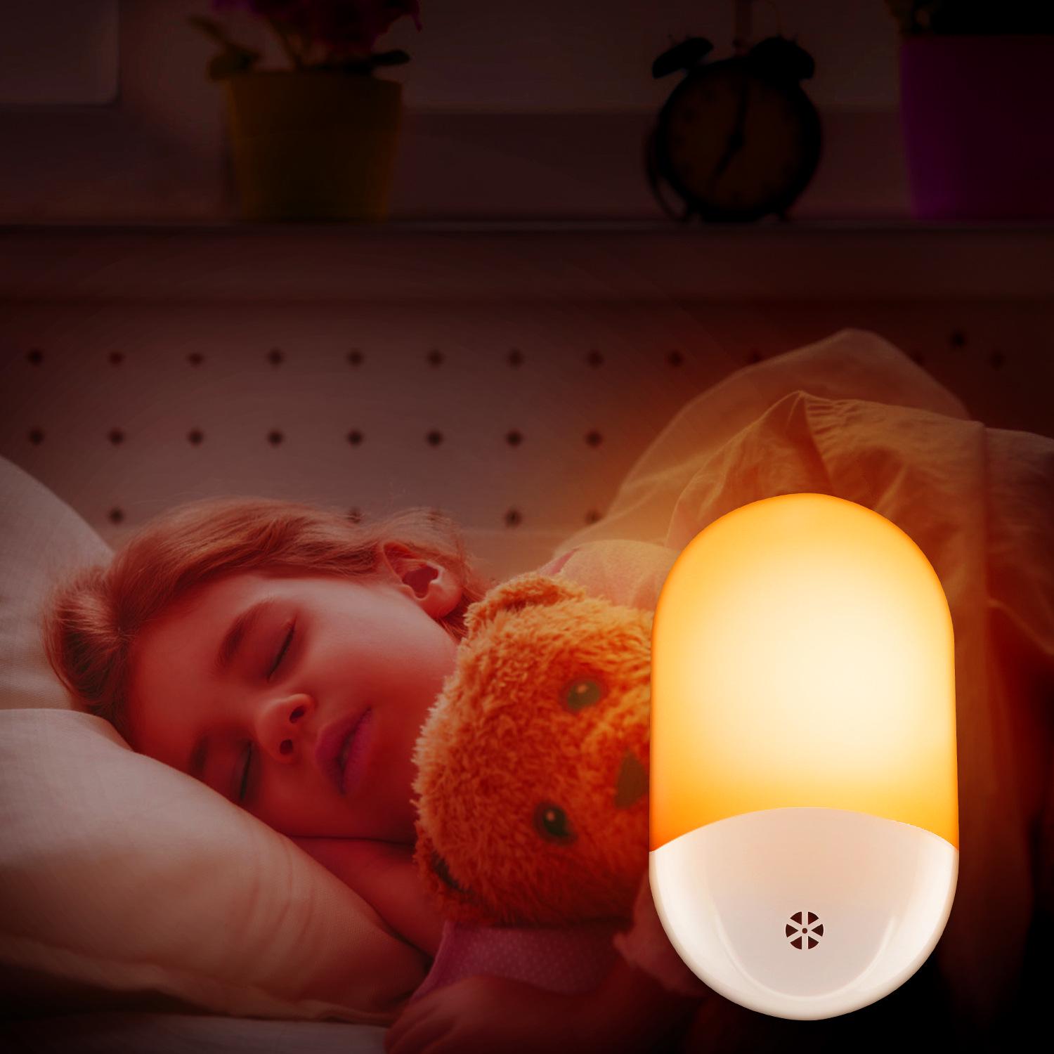

LED Night Light with Sensor Control for Bedroom and Home US Standard Warm Light