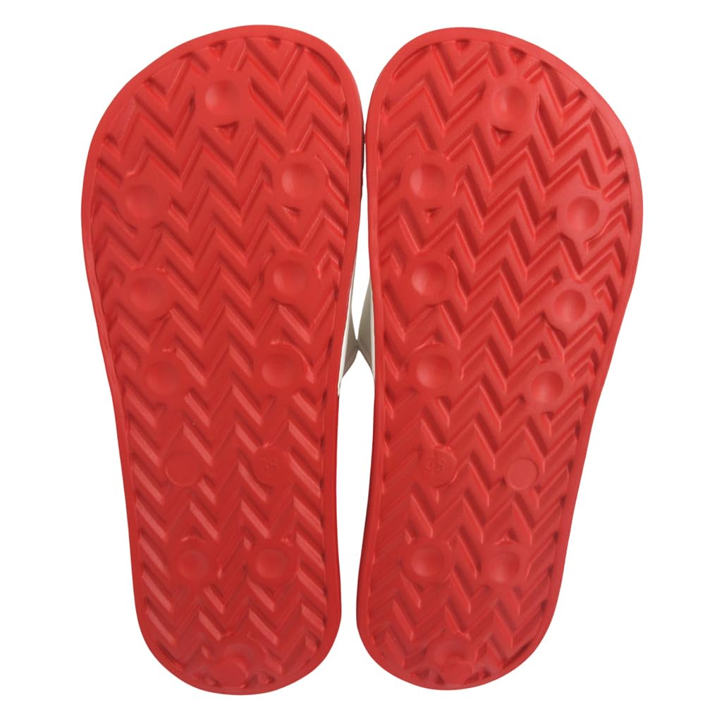 Sanrio Hello Kitty Logo Shower Sandals SA1042 0 (Red, Medium, 23-point Measurement, Centimeters)