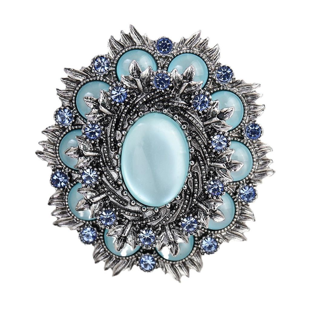 Court Style Exquisite Luxury Christmas Brooch Alloy Oval French Niche High-End Design Pin Clothes Accessories