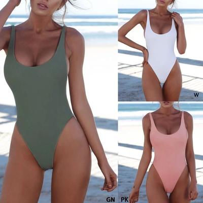 2024 Sexy One-piece Swimsuit Solid Bikini Women's One-piece Swimsuit Backless White Swimsuit One Piece Swimsuit Women