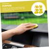 Healifty 24pcs Car Wash Sponge Yellow Sponge Pad Car Wash Tool Car Polishing Sponge