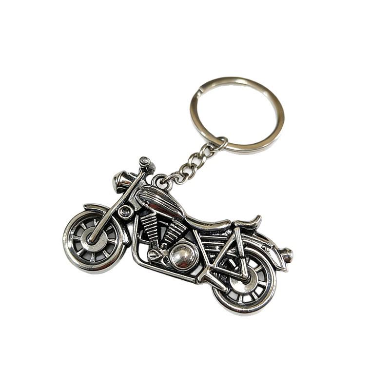 Retro Trend Hip Hop Motorcycle Keychain Pendant - Street Punk Metal Ornament