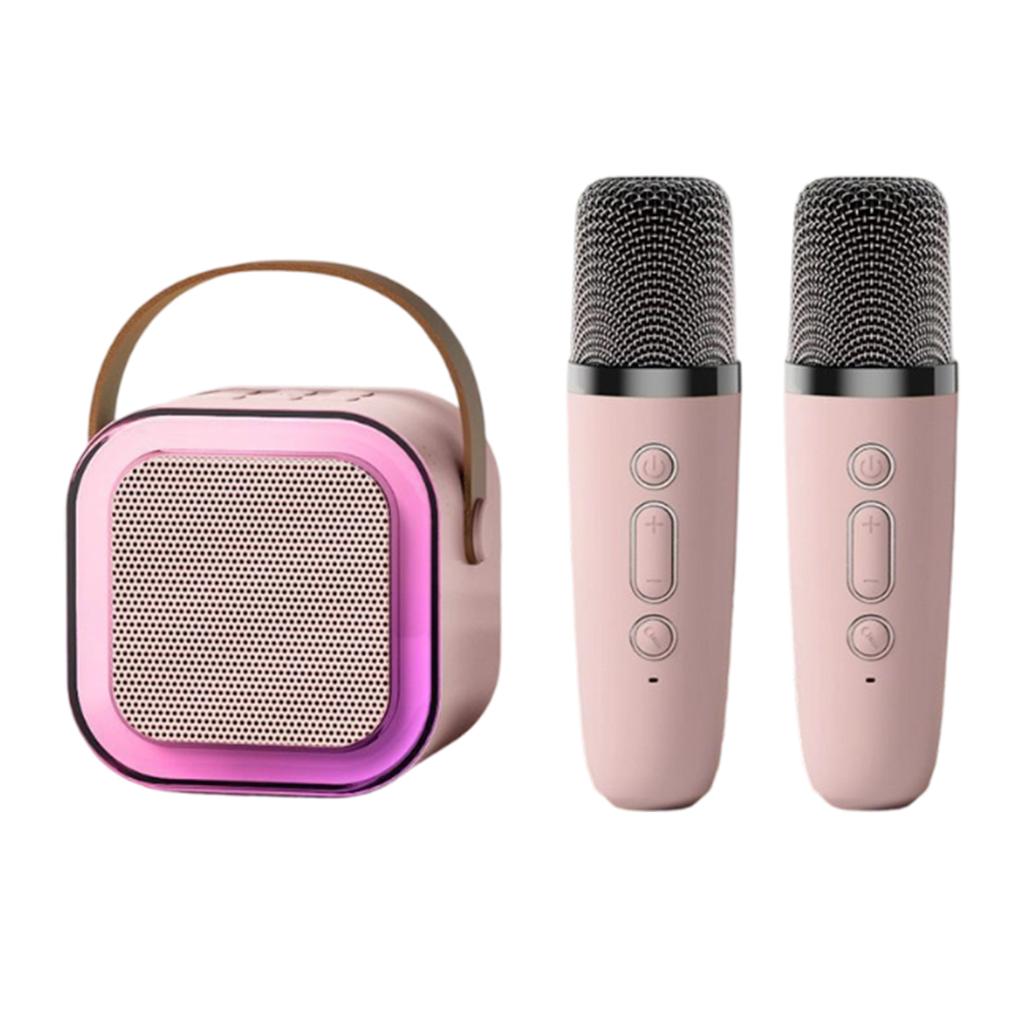 Karaoke Machine For Kids, 2025 TOP Toys Christmas Birthday Gifts Ideas For Girls Ages 4+Years Old, Portable MP3 Player With 2 Wireless Mics For Party