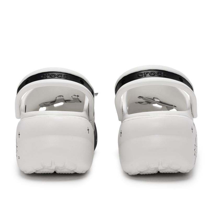 Crocs Classic Platform Clog 811 Hoshino Ginteri gift box graffiti star strap hole shoes women's black and white
