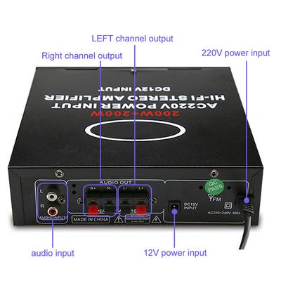 2-kanal Heimkino Stereo Verstärker Audio Power Verstärker High Power BT 5,0 Verstärker für Home