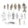 20pcs Fish Bone Charms For Jewelry Making Antique Bronze Silver Color Pendants DIY Crafts Making Findings Handmade Jewelry