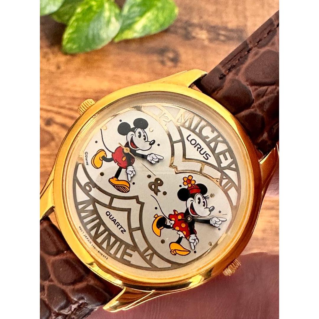 Used Rare LORUS Mickey & Minnie watch