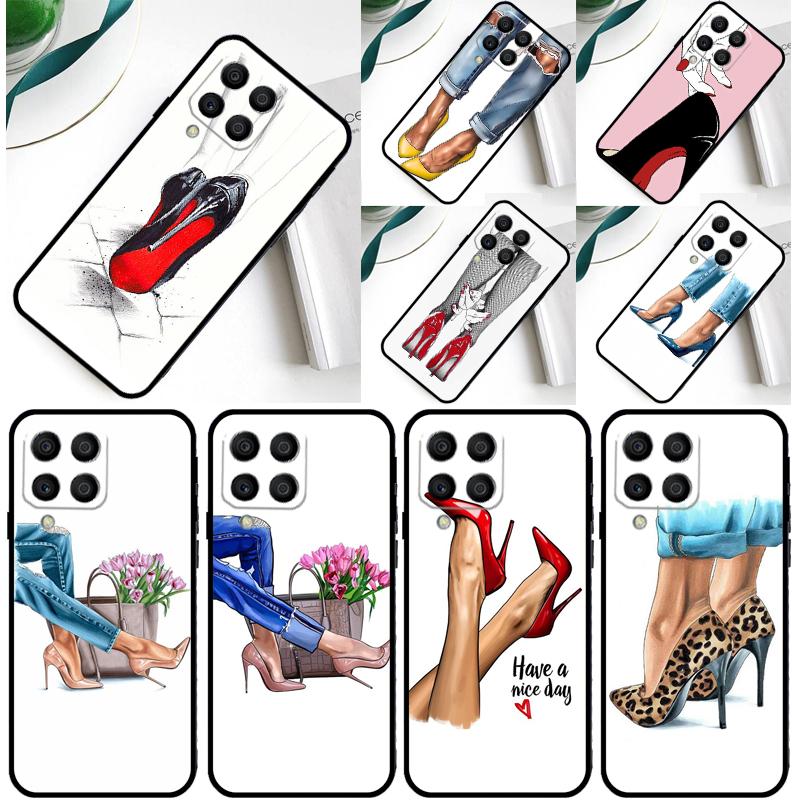 Fashion High Heels Cover For Samsung Galaxy M32 M52 M12 M13 M33 M23 M53 M15 M55 M31 M51 M14 M34 M54 M20 Case