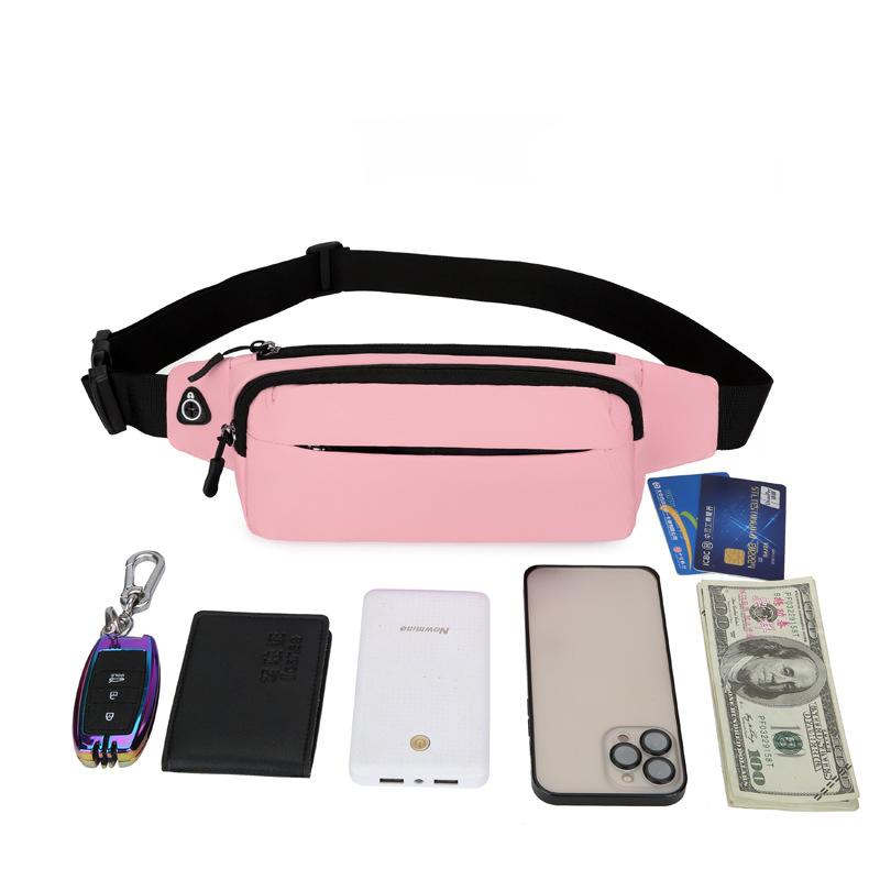 Personalized Casual, Men's and Women's Waist Bags with Headphone Jack, Multifunctional, Outdoor Sports Crossbody Bag