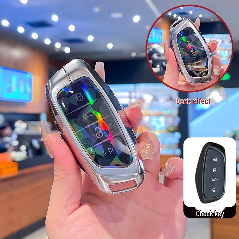 Compatible Metal Buckle Key Cover for Great Wall Haval: H2S, M6, F5, F7X, Big Dog, Divine Beast, Fierce Dragon, Dragon Max, Owl