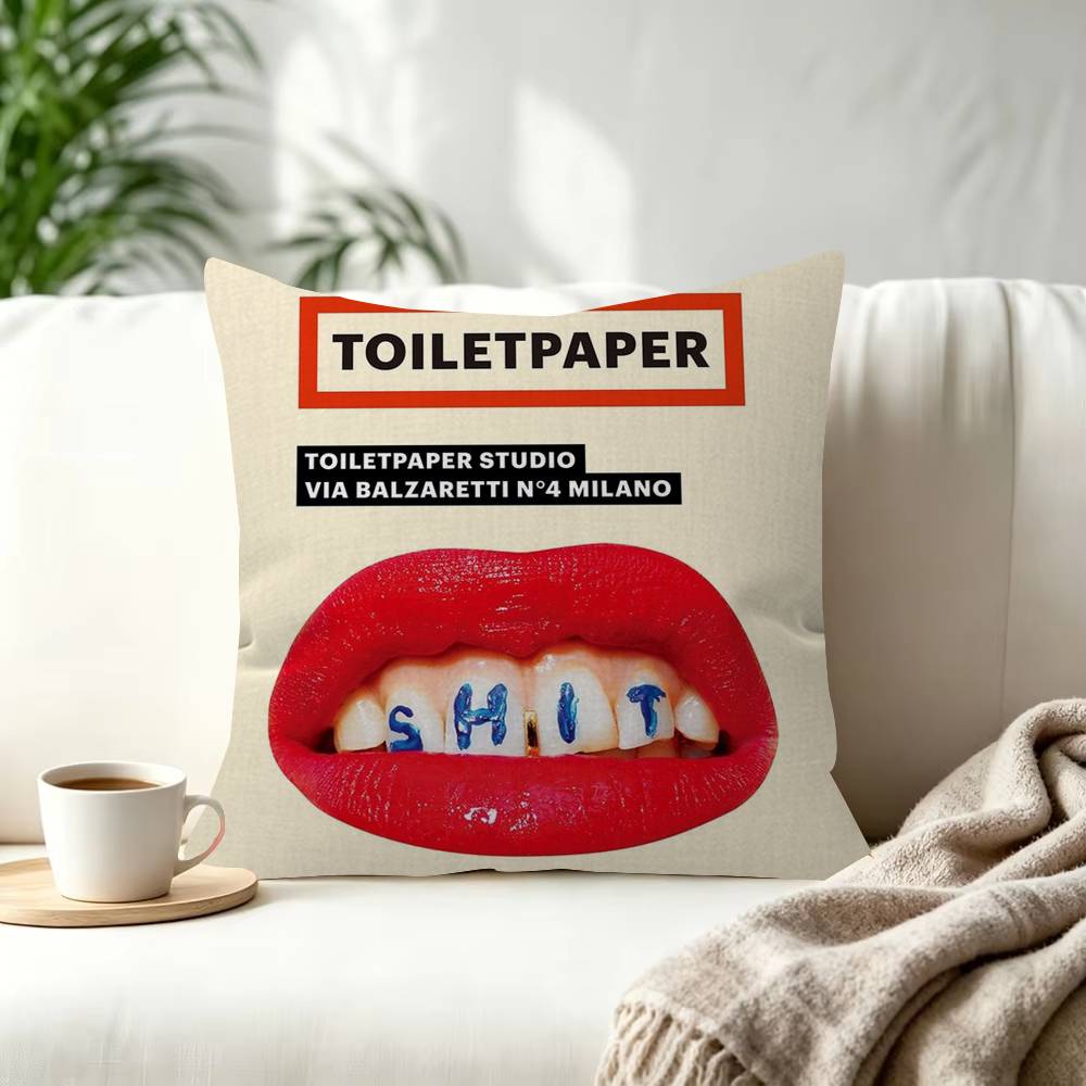 Fashion TToiletpaper Doublesided Pillow Gift Home Office Decoration Bedroom Sofa Car Cushion Cover Case X