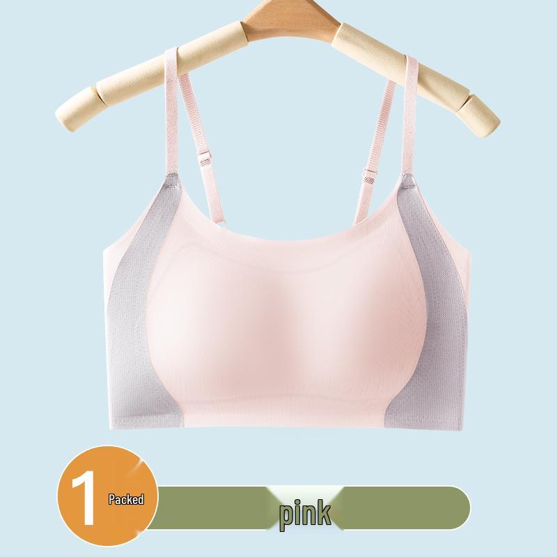 Seamless Sports Training Bra for Junior High & High School Girls - Breathable, Shockproof, Comfortable, Fixed Cup Vest Style