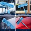 2-In-1 Double-Sided Window Cleaner Squeegee For High-Rise Glass Safety Scraper Professional Window Cleaning Tool Durable Stainless Steel Blade