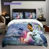 Kakas Passion Field Three-piece Set (1 * Duvet Cover + 2 * Pillowcase, Without Core) 2D Flat Duvet Cover and Pillowcase Christmas Birthday Gift