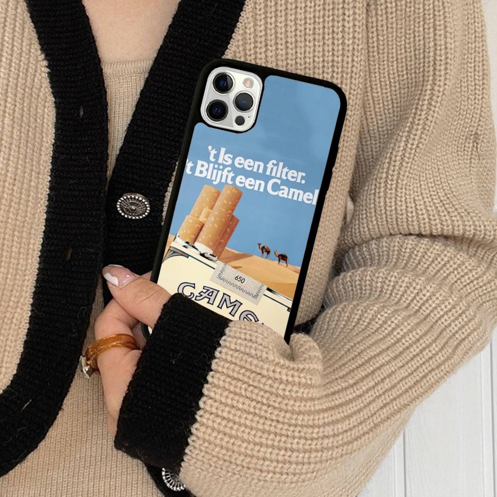 Vintage Camel Cigarettes For IPhone 17 16 15 14 13 12 11 Pro Max Plus Shockproof PC+TPU Phone Back Cover