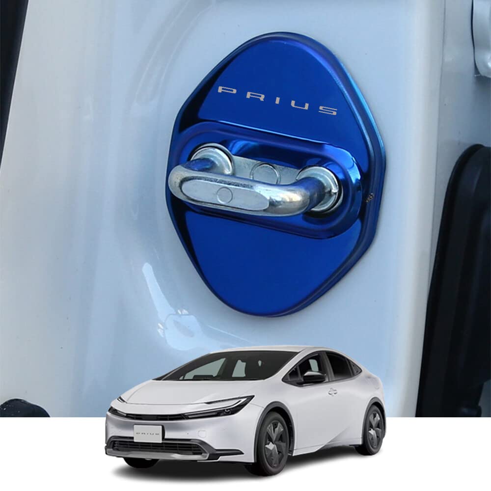 

Kakash Защитная накладка-защелка из нержавеющей стали для дверного замка Интерьер из нержавеющей стали Экстерьер автомобиля на заказ Легкая установка Совместима с новым Prius 60 серии синий