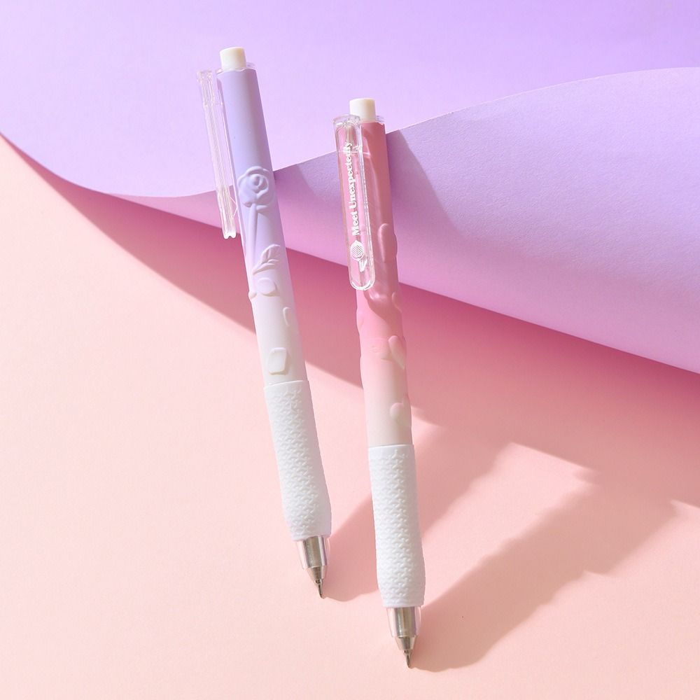 Full Needle Tube Writing Pen Black Pressing Pen Bows Gel Pen  Daily Use