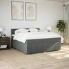 VidaXL Sommier à lattes de lit avec matelas Gris foncé 200x200cm Tissu 3287176