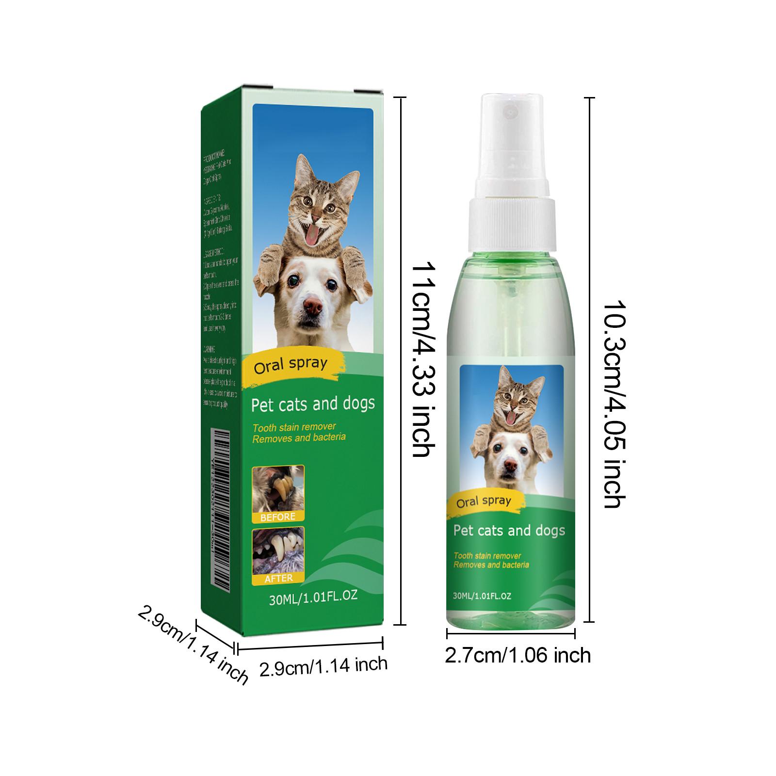 

30ml Dog Oral Spray Dog And Cat Tooth Cleaning Spray,Tooth Spray,Dog Oral Spray,Pet Breath Freshener Oral Spray Clean Gifts