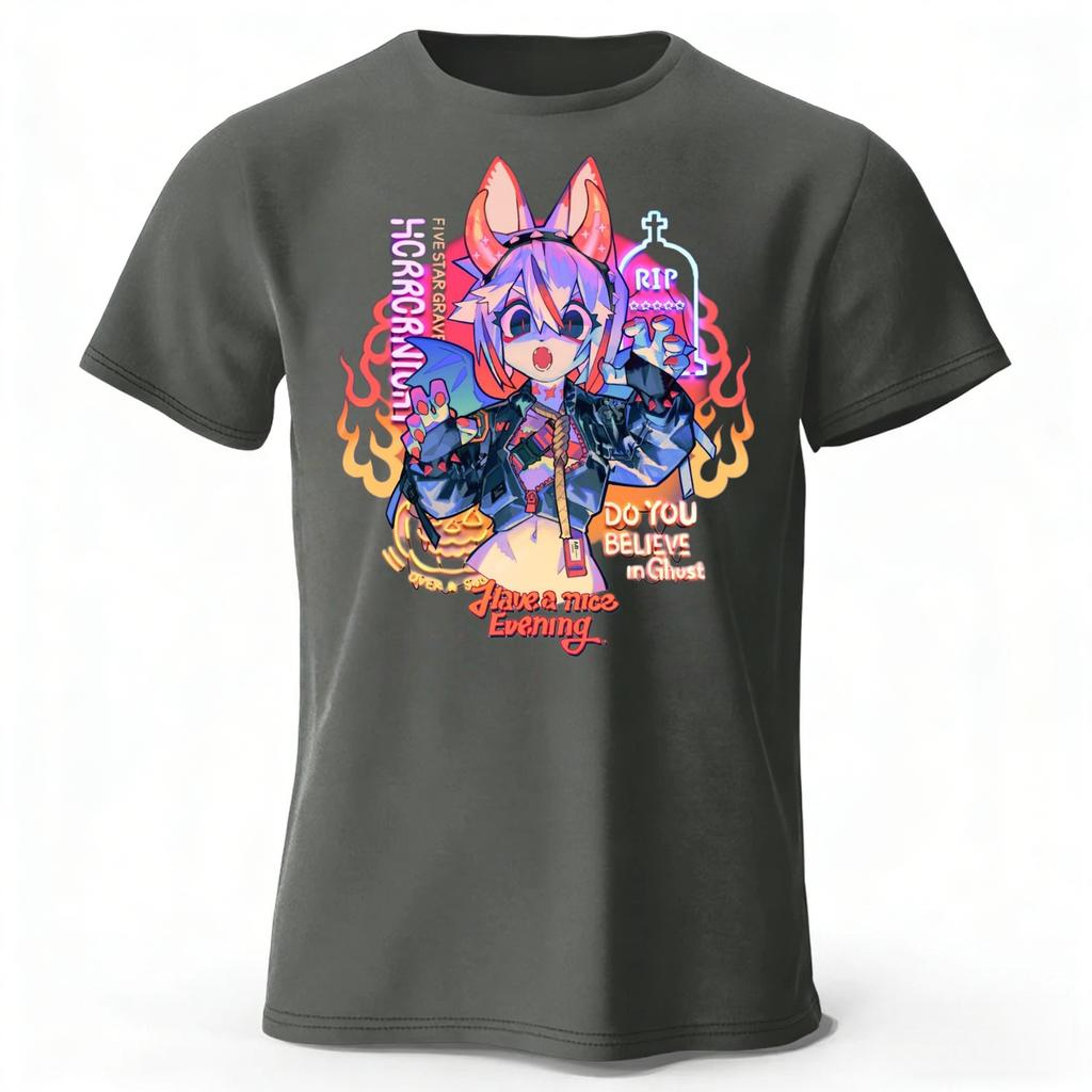 Fashion Anime Fox Spice Girl Creative Cotton Short Sleeve MensWomens Fashion New Leisure Sports Tshirt Large Loose Top