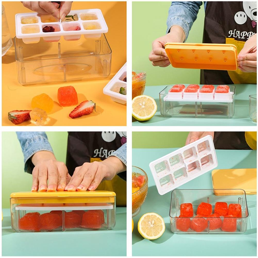 

Ice Cube Mold 9.5*16.2*6cm Dust-proof Ice Storage Box