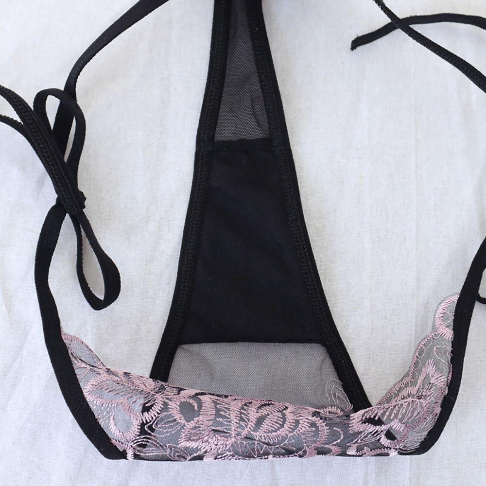 Sexy Women Lingerie Transparent Embroidery Low Waist Panties Brief Panty Underwear