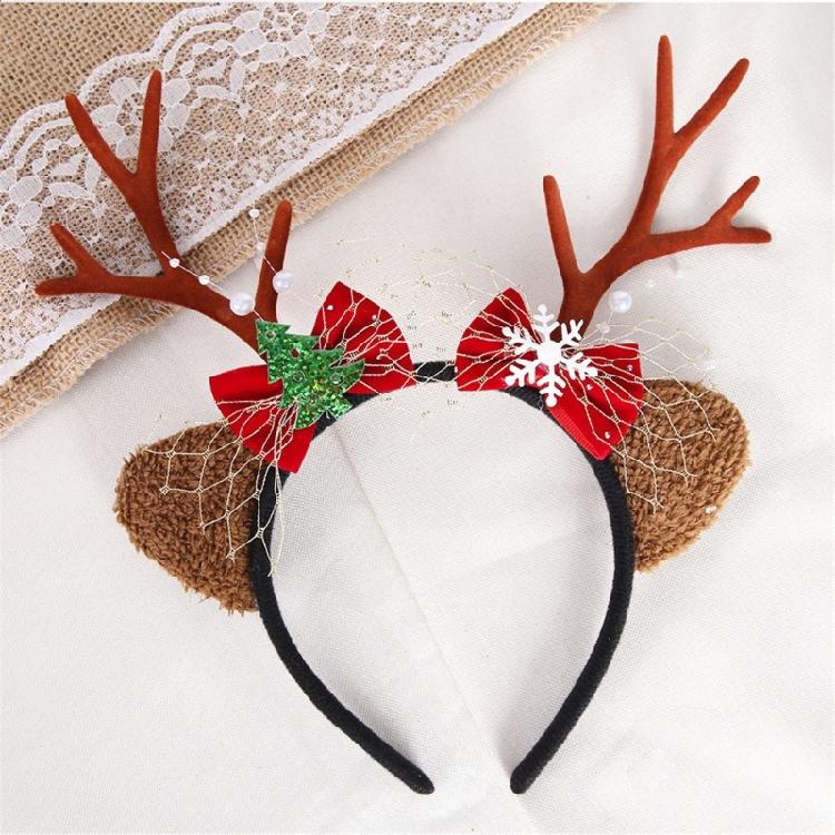 Children Christmas Ears Headbands Masquerades Halloween Hair Hoop for Kids Teens and Adults