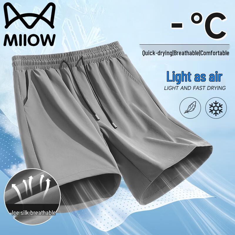 MiiOW Men s Summer Loose Fit Sport Shorts M