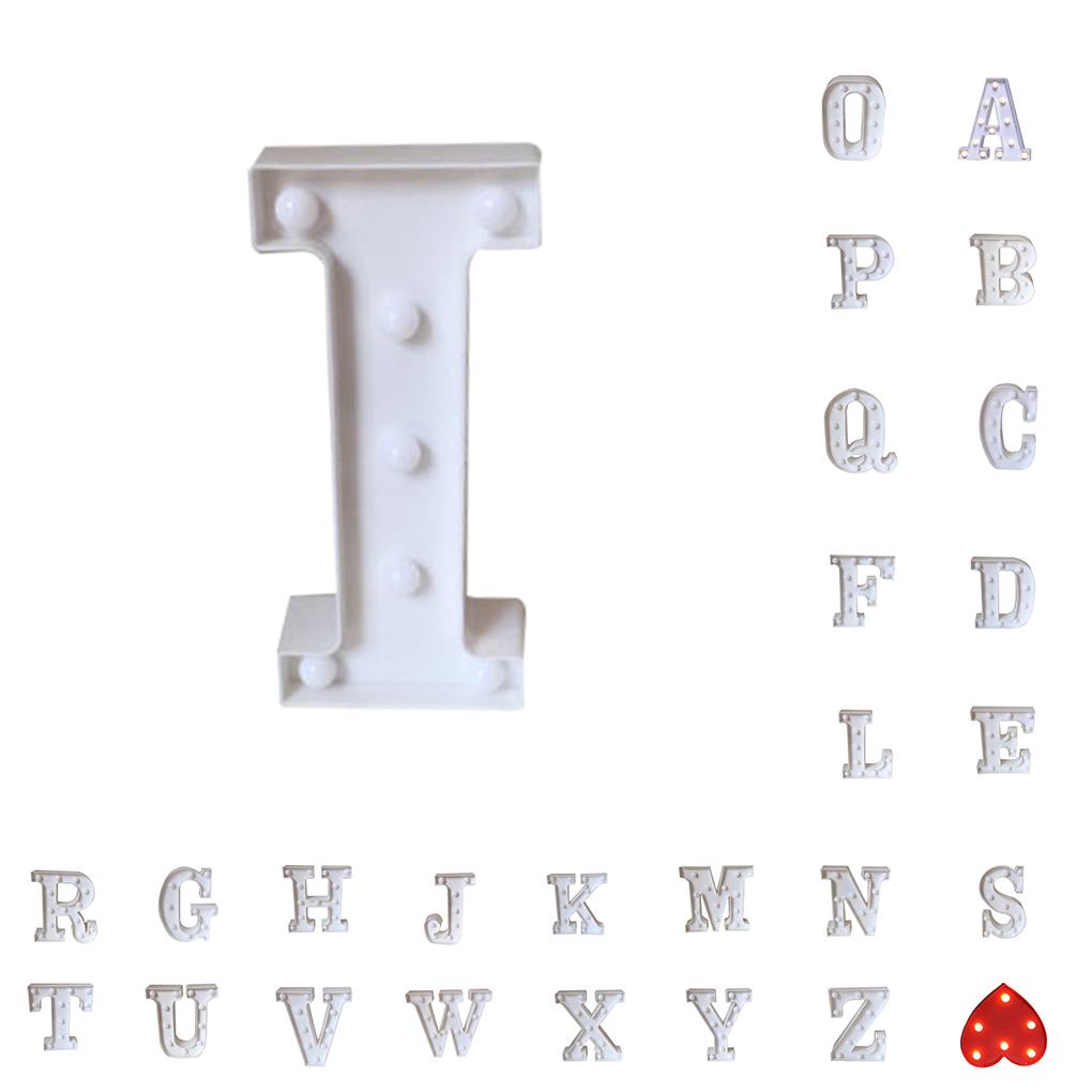 Luminous 26 English Alphabet Light Night Lamp Wedding Party Room Letter Decor