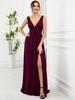 Ever-Pretty Women's Side Slit Double V-Neck Sleeveless Maxi Evening Gowns Party Dress