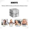 AL Alloy Metal Fidget Infinity Cube Gadgets Spielzeug für Erwachsene, Zauberwürfel zur Linderung von Stress und Angst