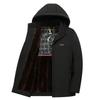 Men's Winter Cotton Jacket with Detachable Hood, Cold-proof and Warm Outerwear for Middle-aged and Elderly, Plus Velvet Lining.
