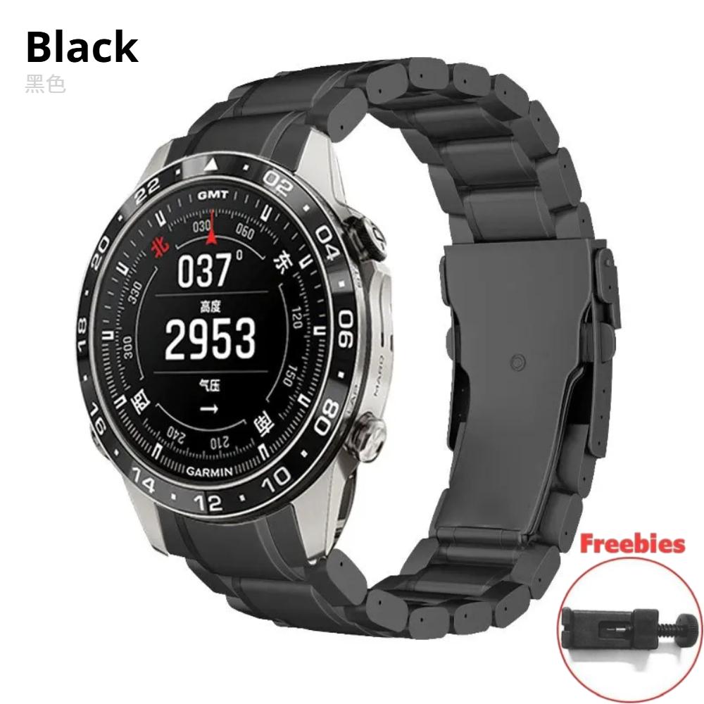 Titanarmband für Garmin MARQ Serie Uhrenarmband Aviator 22mm Armband für Quatix 8 / Fenix 7 Schnellverschluss-Adapter Armband