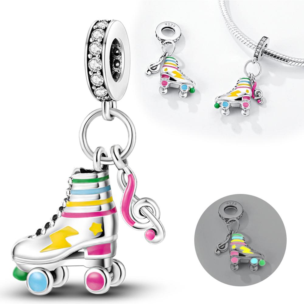 Figure Skate Pendant Copper Plated Fit Charms Copper Plated Original Bracelet For Jewelry Making