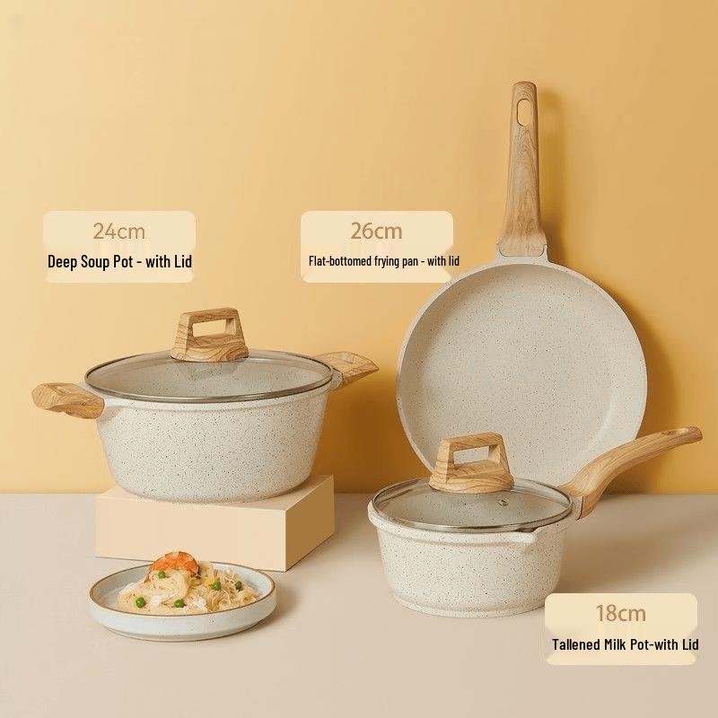 Chuyi eight Maifan Stone 4-Piece Non-Stick Cookware Set