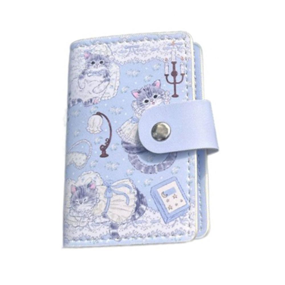 

2 Folds Money Coin Purse PU Leather Multiple Card Slots Credit Card Holoder Cute Kitten Rabbit INS Style Wallet Money Bag