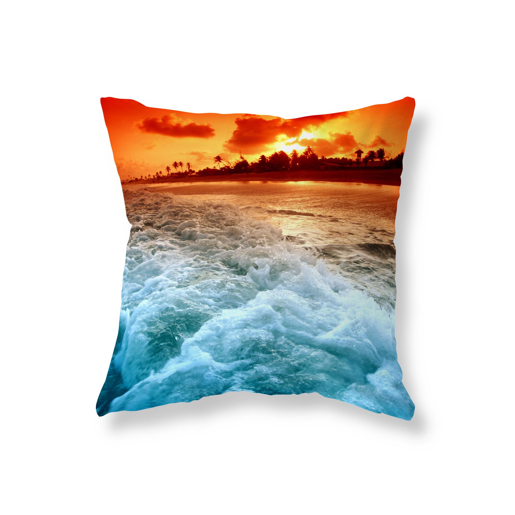 

Закат Сумерки Закат Вид на море Наволочка Диван Украшение автомобиля Комната Прикроватная наволочка Чехол на подушку для стула Украшение дома 40x40cm