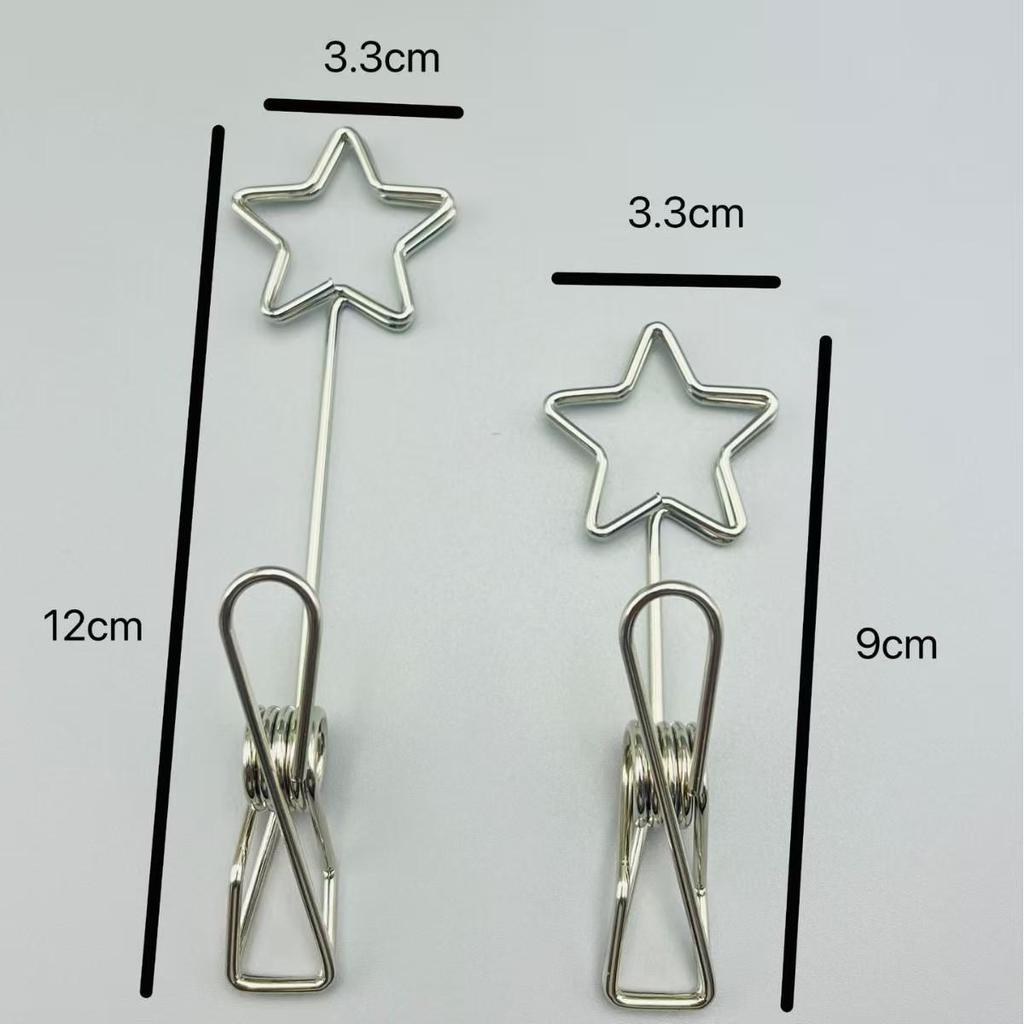 Kreative sternförmige Metallklammern für Notizen, Fotos, Menüs und Nachrichten