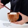 Homeglen Chinese Jujube Wood Rice Bowl