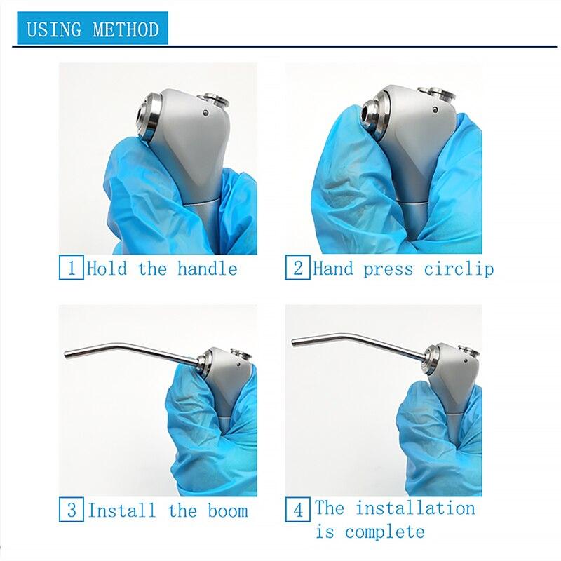 10Pcs Dental Spray Nozzles Tips Stainless Steel 3 Way Air Water Syringe Spray Nozzles Tubes