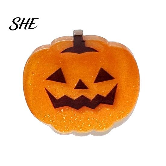 Stylish Acrylic Hair Clamps Halloween Claw Clip, Cute Headdress, Glitter Bat Pumpkin Cool Decorations Black Cat Spider Ghost Pattern Accessories