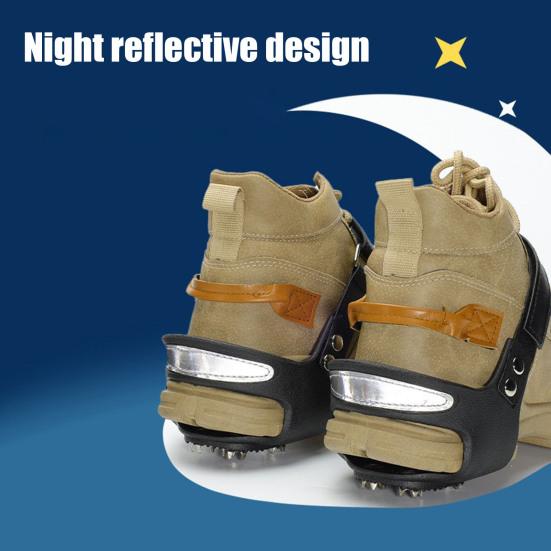 Crampons Ice Snow Traction Cleats Anti-Skid 5 Point Gripper Spikes for Walking Jogging Hiking Outdoor Winter Sports