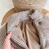 Winter Toddlers Kids Plaid Thicken Coats Fleece Children Warm Outerwear